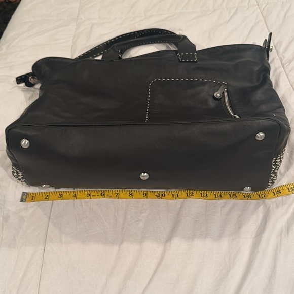 Gianni Segatta big black and white leather bag. Made in Italy 🇮🇹 - Picture 5 of 10